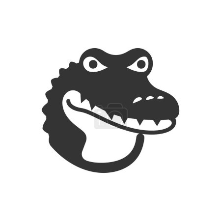 Illustration for Alligator Icon on White Background - Simple Vector Illustration - Royalty Free Image