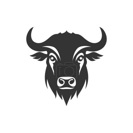 Illustration for Cape Buffalo Icon on White Background - Simple Vector Illustration - Royalty Free Image