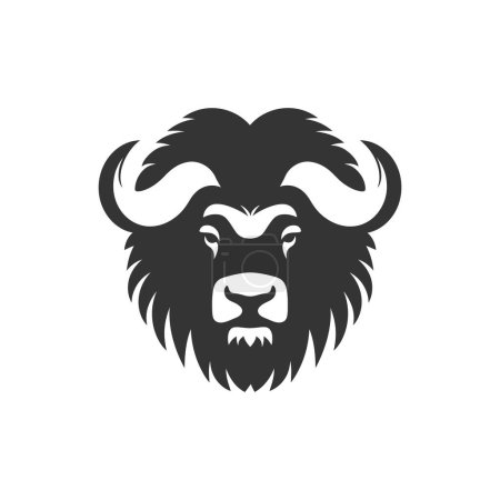 Illustration for Muskox Icon on White Background - Simple Vector Illustration - Royalty Free Image