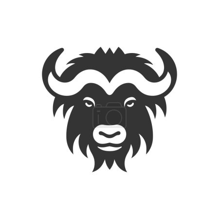 Illustration for Muskox Icon on White Background - Simple Vector Illustration - Royalty Free Image