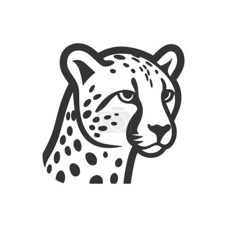 Illustration for Cheetah Icon on White Background - Simple Vector Illustration - Royalty Free Image