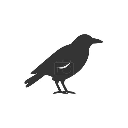 Illustration for Raven bird Icon on White Background - Simple Vector Illustration - Royalty Free Image