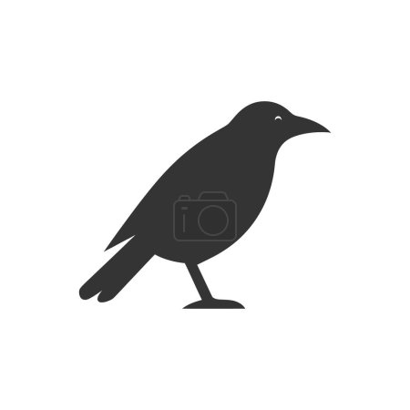 Illustration for Raven bird Icon on White Background - Simple Vector Illustration - Royalty Free Image