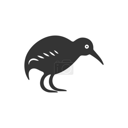 Ilustración de Icono de ave Kiwi sobre fondo blanco - Ilustración simple de vectores - Imagen libre de derechos