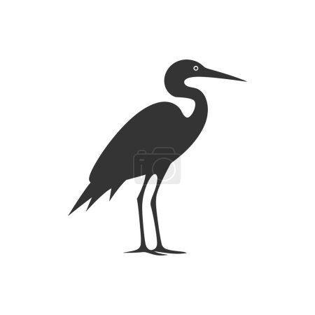 Illustration for Heron bird Icon on White Background - Simple Vector Illustration - Royalty Free Image
