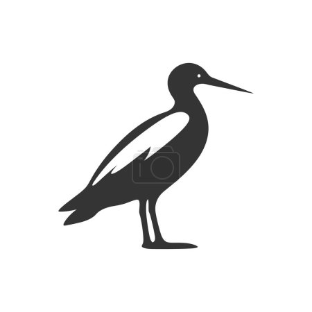 Ilustración de Gannet pájaro icono sobre fondo blanco - Ilustración de vectores simples - Imagen libre de derechos