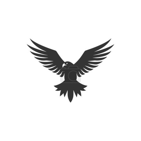 Ilustración de Icono águila dorada sobre fondo blanco - Ilustración simple de vectores - Imagen libre de derechos