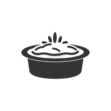 Illustration for Chicken Pot Pie Icon on White Background - Simple Vector Illustration - Royalty Free Image