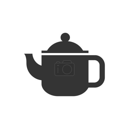 Téléchargez les illustrations : Icône de thé sur fond blanc Illustration vectorielle simple - en licence libre de droit