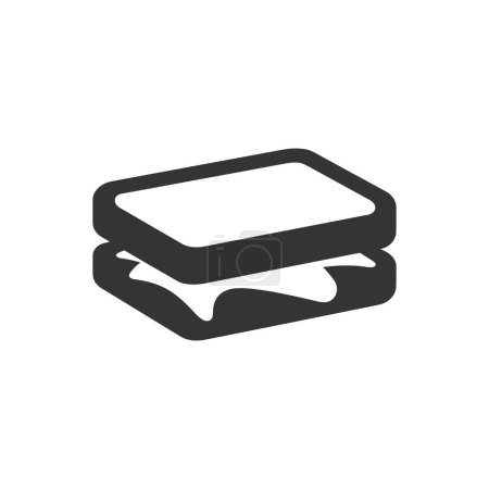 Ilustración de Icono sándwich sobre fondo blanco - Ilustración simple de vectores - Imagen libre de derechos