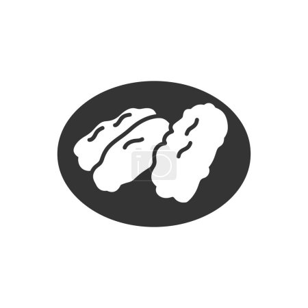 Ilustración de Icono de Tenders de pollo sobre fondo blanco - Ilustración de vectores simples - Imagen libre de derechos