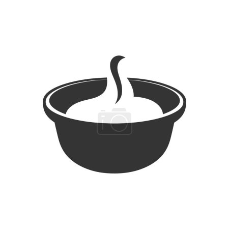 Illustration for Tahini Sauce Icon on White Background - Simple Vector Illustration - Royalty Free Image