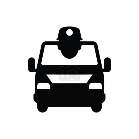 Illustration for Ambulance Driver Icon on White Background - Simple Vector Illustration - Royalty Free Image