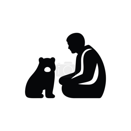 Illustration for Animal Trainer Icon on White Background - Simple Vector Illustration - Royalty Free Image