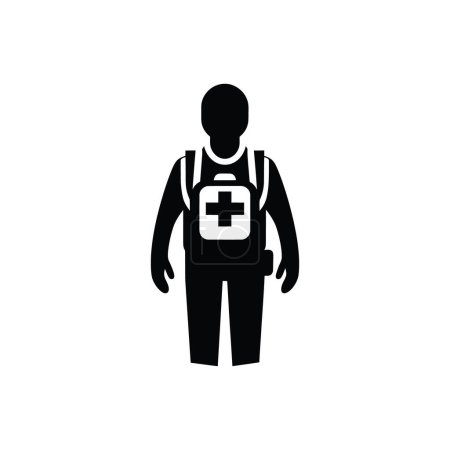 Illustration for Emergency Medical Services Icon on White Background - Simple Vector Illustration - Royalty Free Image