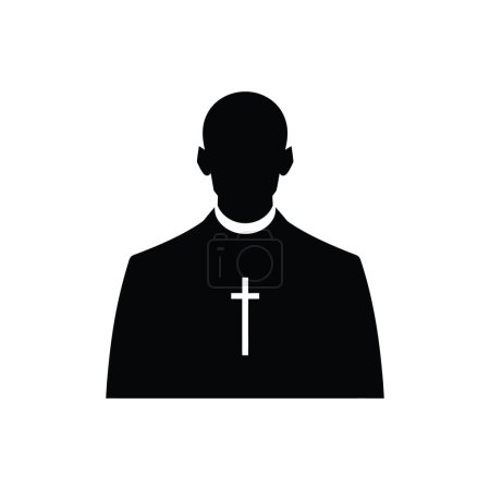 Illustration for Priest Icon on White Background - Simple Vector Illustration - Royalty Free Image