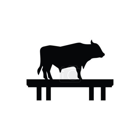 Illustration for Butcher Icon on White Background - Simple Vector Illustration - Royalty Free Image
