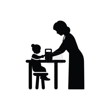 Ilustración de Icono del centro de cuidado infantil sobre fondo blanco - Ilustración de vectores simples - Imagen libre de derechos