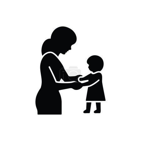 Ilustración de Icono de proveedor de cuidado infantil sobre fondo blanco - Ilustración de vectores simples - Imagen libre de derechos
