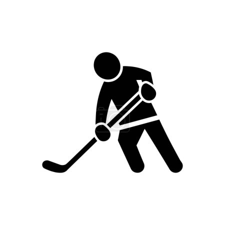Illustration for Hockey Icon on White Background - Simple Vector Illustration - Royalty Free Image