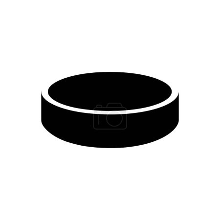 Illustration for Hockey Puck Icon on White Background - Simple Vector Illustration - Royalty Free Image