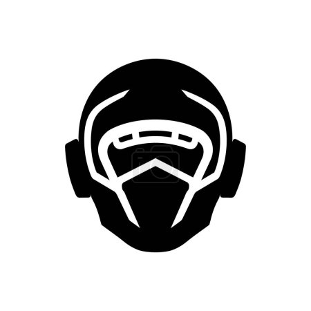 Ilustración de Sparring Helmet Icon sobre fondo blanco - Ilustración simple de vectores - Imagen libre de derechos