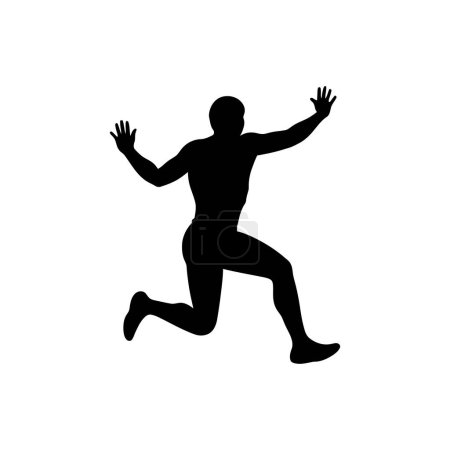 Illustration for Triple Jump Icon on White Background - Simple Vector Illustration - Royalty Free Image