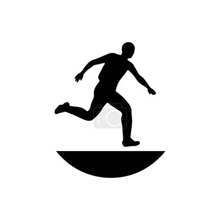 Illustration for Triple Jump Icon on White Background - Simple Vector Illustration - Royalty Free Image