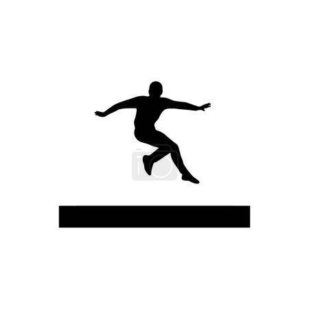 Ilustración de Icono de salto alto sobre fondo blanco - Ilustración de vectores simples - Imagen libre de derechos