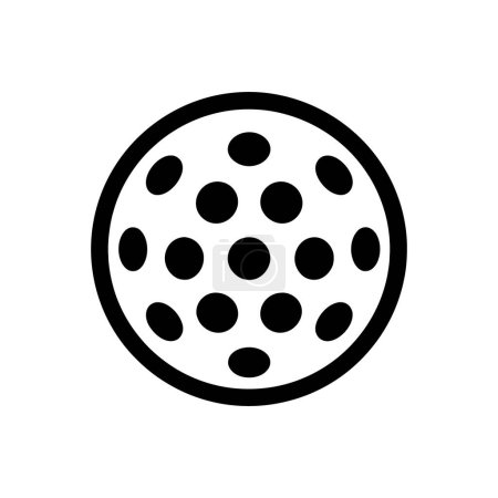 Illustration for Golf Ball Icon on White Background - Simple Vector Illustration - Royalty Free Image