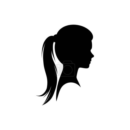 Illustration for Women hair style ponytail icon - Simple Vector Illustration - Royalty Free Image