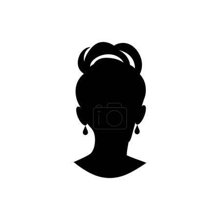 Illustration for Hair updos icon - Simple Vector Illustration - Royalty Free Image