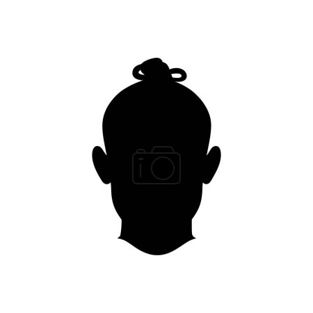 Illustration for Man bun icon - Simple Vector Illustration - Royalty Free Image