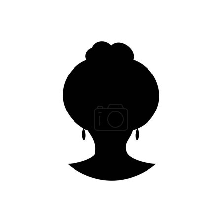 Illustration for Women hair style bun icon - Simple Vector Illustration - Royalty Free Image