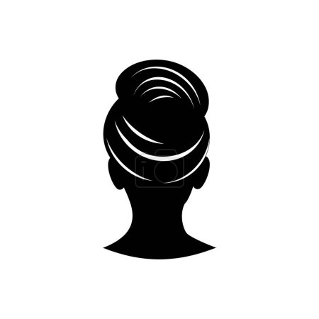 Illustration for Women hair style chignon icon - Simple Vector Illustration - Royalty Free Image