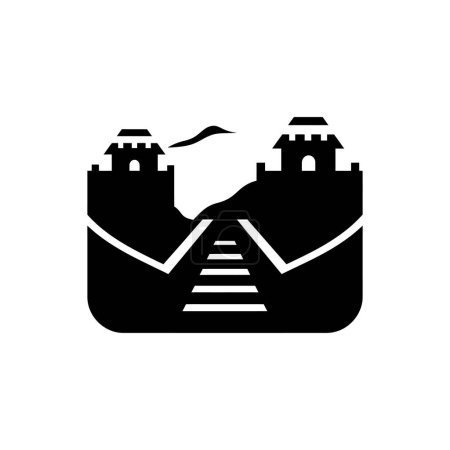 Illustration for Great Wall Of China icon - Simple Vector Illustration - Royalty Free Image