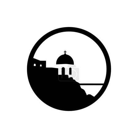 Illustration for Santorini icon - Simple Vector Illustration - Royalty Free Image