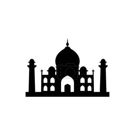 Téléchargez les illustrations : Icône Taj Mahal - Illustration vectorielle simple - en licence libre de droit