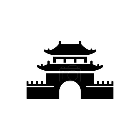 Illustration for The Palace Museum Forbidden icon - Simple Vector Illustration - Royalty Free Image