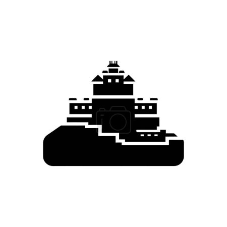 Téléchargez les illustrations : L'icône du Palais de Potala - Illustration vectorielle simple - en licence libre de droit
