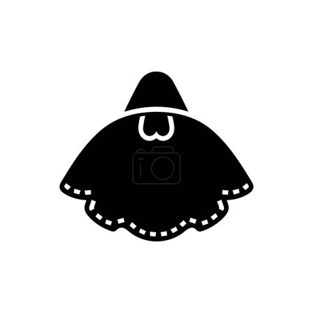 Téléchargez les illustrations : Poncho icône de carnaval de vêtements - Illustration vectorielle simple - en licence libre de droit