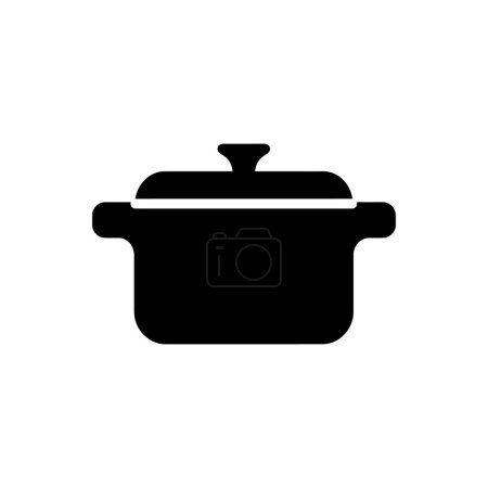Icône plat casserole - Illustration vectorielle simple
