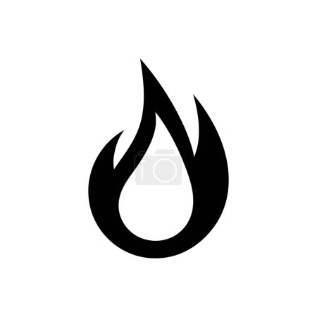 Icône de flamme éclatante - Illustration vectorielle simple