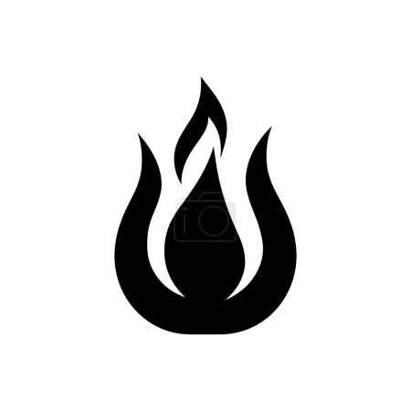 Icône de flamme éclatante - Illustration vectorielle simple