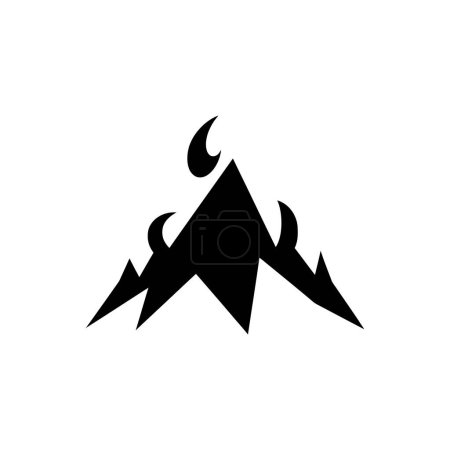 Illustration for Epic eruption flame icon - Simple Vector Illustration - Royalty Free Image