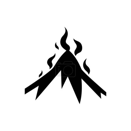 Illustration for Epic eruption flame icon - Simple Vector Illustration - Royalty Free Image