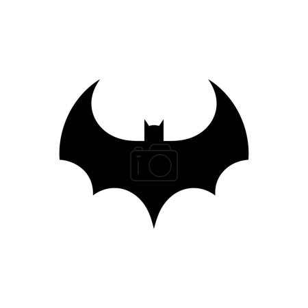 Téléchargez les illustrations : Bat Halloween vampire icône - Illustration vectorielle simple - en licence libre de droit