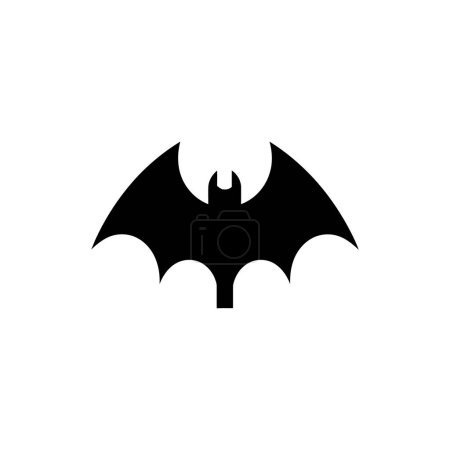 Téléchargez les illustrations : Bat Halloween vampire icône - Illustration vectorielle simple - en licence libre de droit