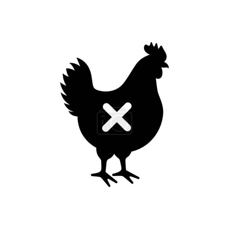No Chicken Icon - Simple Vector Illustration
