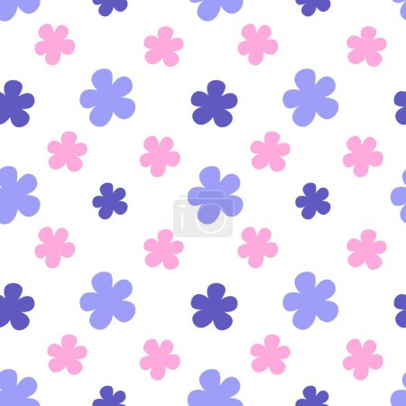 Illustration for Vector seamless pattern. Cute flowers on white background. Creative scandinavian kids texture for fabric, wrapping, textile, wallpaper, apparel. Vector illustration. - Royalty Free Image